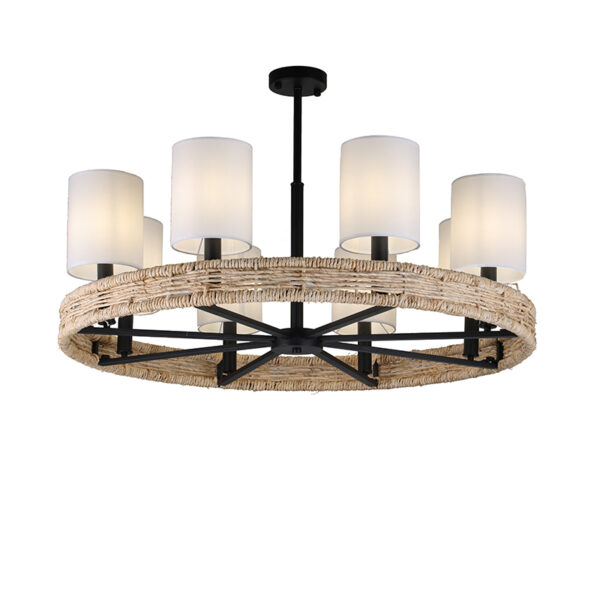 Chandelier de feuille de maïs noir - Image 2