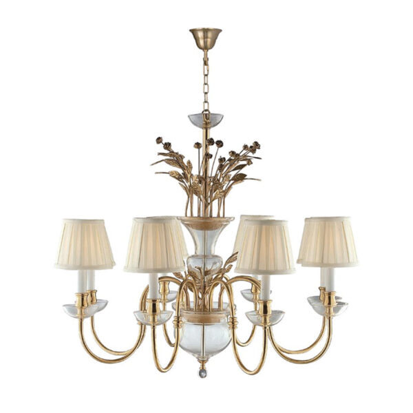 Chandelier de fleurs de rose en laiton - Image 2