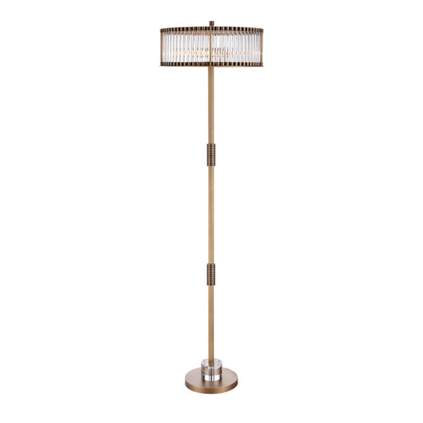 Lampada da terra in vetro nordico in ottone