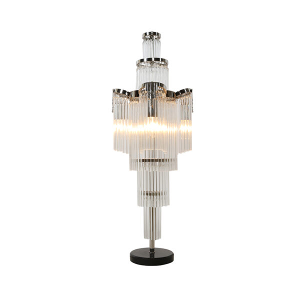 Lampada da tavolo in vetro trasparente in vetro trasparente