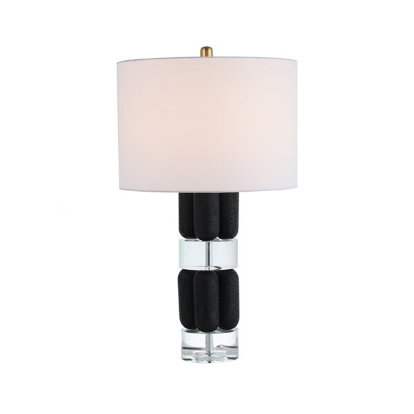 Lampe de chevet en résine noire