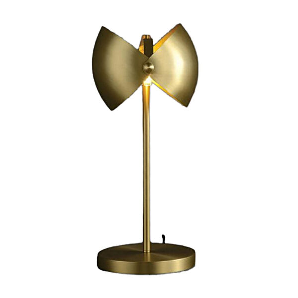 Lampe de table à nœud papillon en or