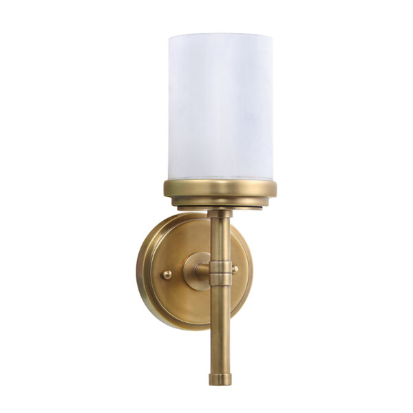Lampada da parete in vetro bianco