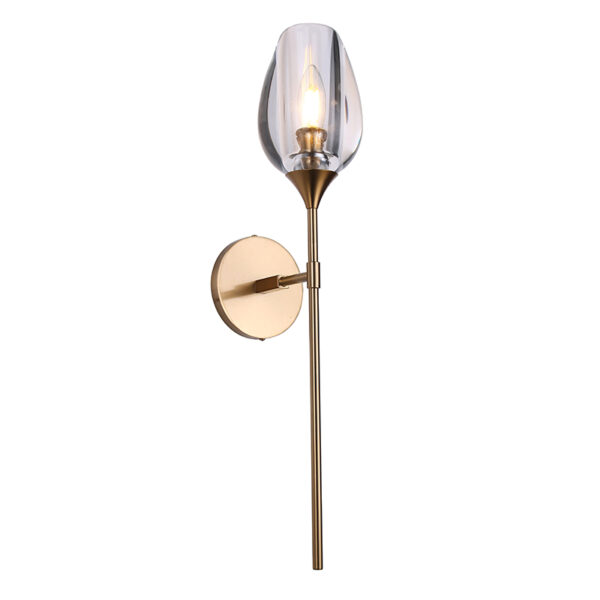 Lampe murale en cristal transparent