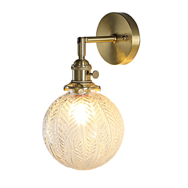 Eenvoudige glazen wandlamp