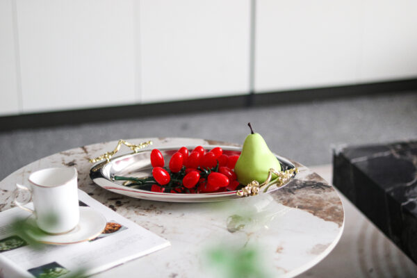 Ellipsoïde zilveren fruitplaat - Afbeelding 5
