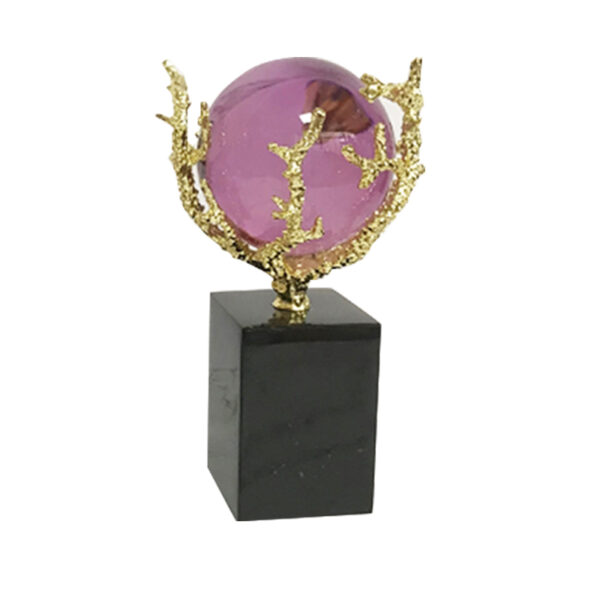Purple Crystal Ball Table Decor