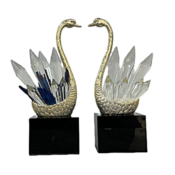 Crystal Swan Table Decor