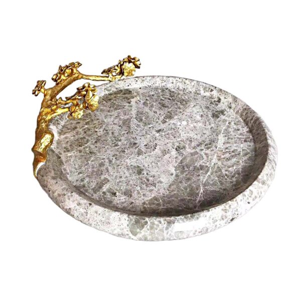 Round Marble Fruit Tray