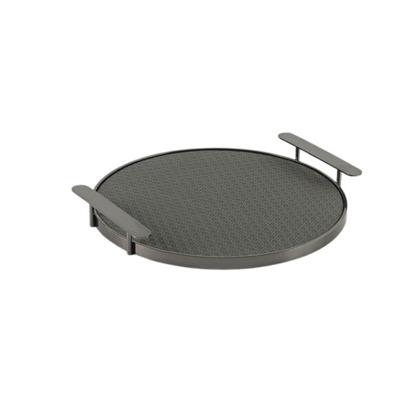 Round Handmade Leather Tray