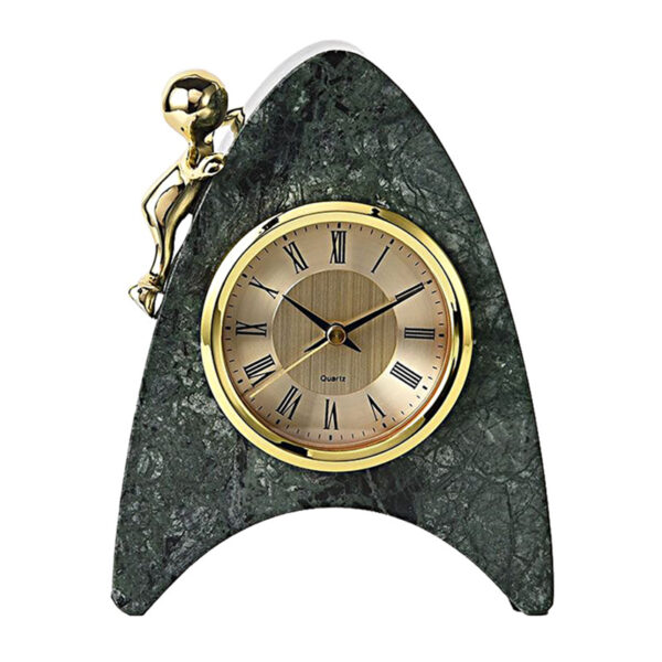 Simple Green Marble Clock