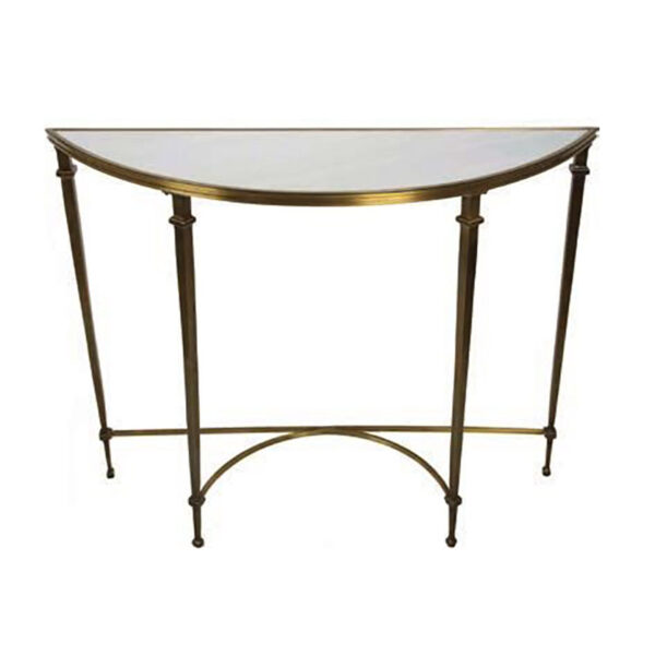 Mesa de parede de mármore semi -redonda