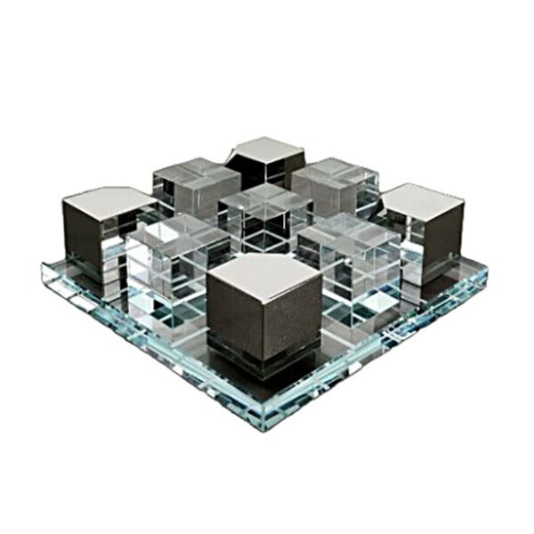 Tablero de ajedrez de cristal de estilo nórdico