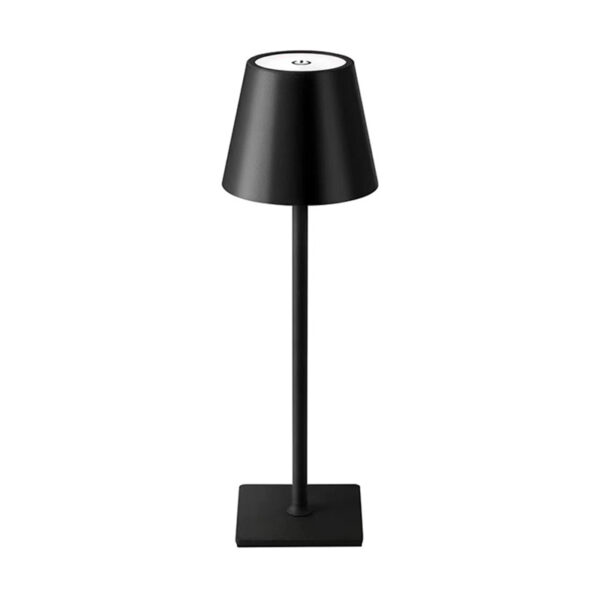 Lampada da tavolo nera ricaricabile