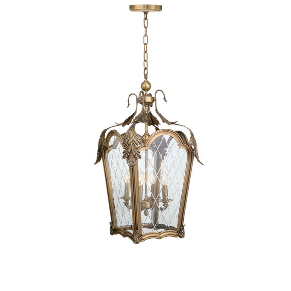 Lampada a sospensione in ottone lanterna