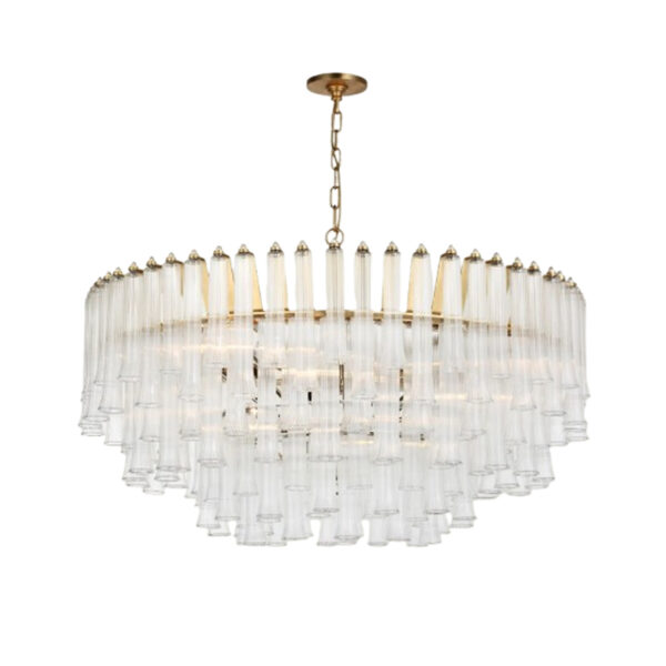 Lustre en verre d'entrée de villa - Image 2