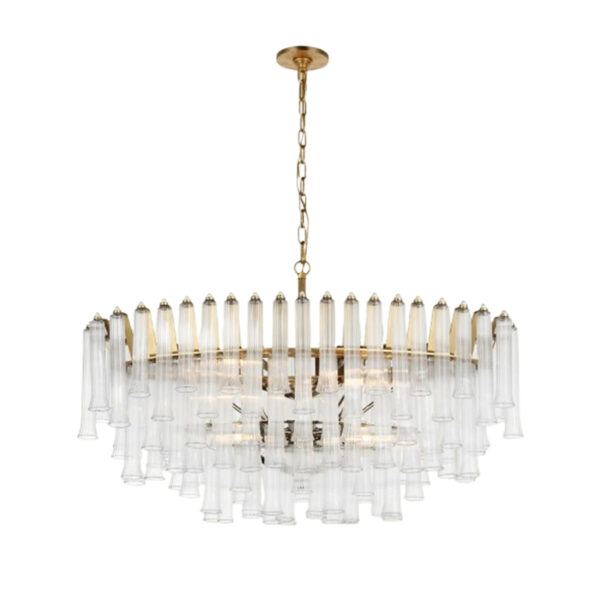 Lustre en verre d'entrée de villa - Image 4