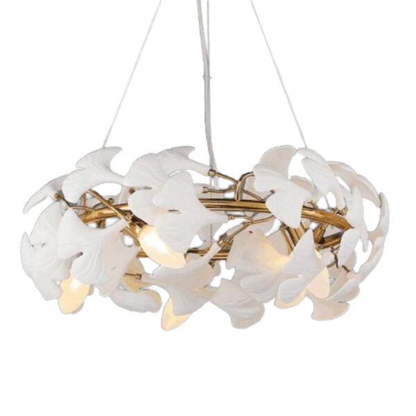 White Ceramic Art Chandelier