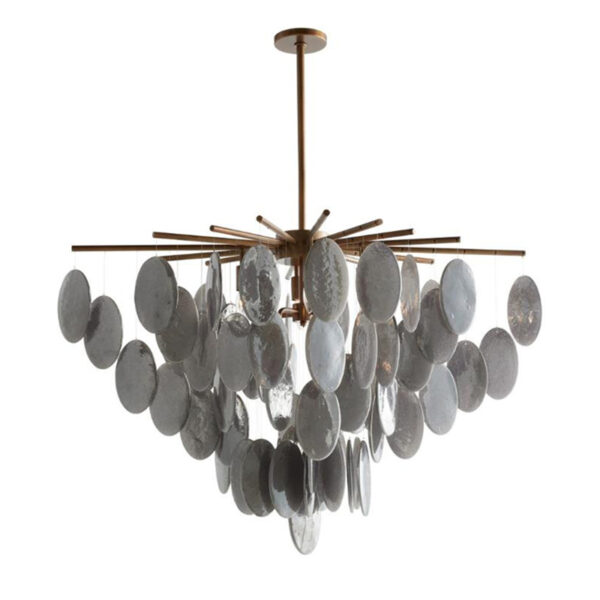 Villa Grey Glass Chandelier
