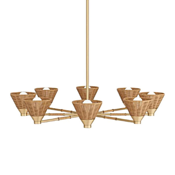 8 Baş Rattan Avize