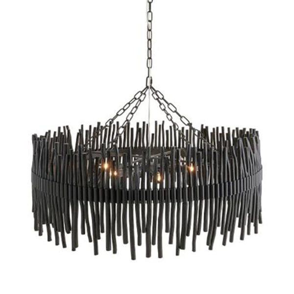 Lampadario nero di agarwood