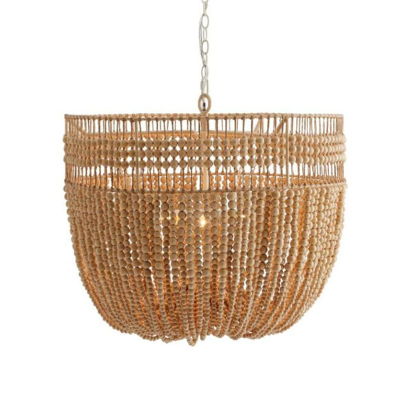 Lustre rond en jute marron