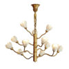 Brass Branch Flower Chandelier