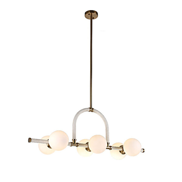 Gewelfde glazen bol hanglamp