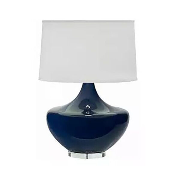 Dunkelblaue Tischlampe aus Glas