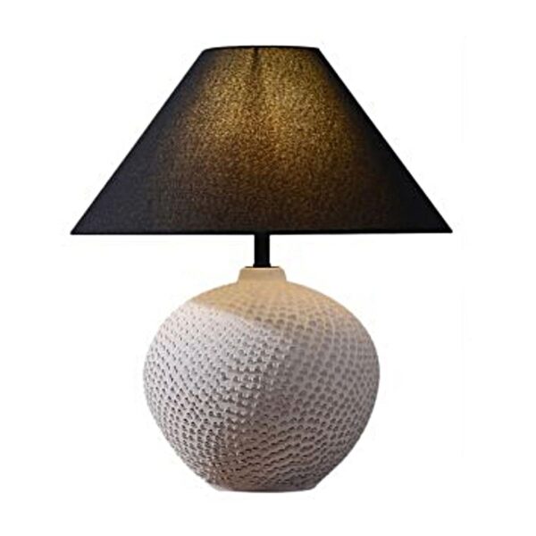 Lampu meja kain hitam