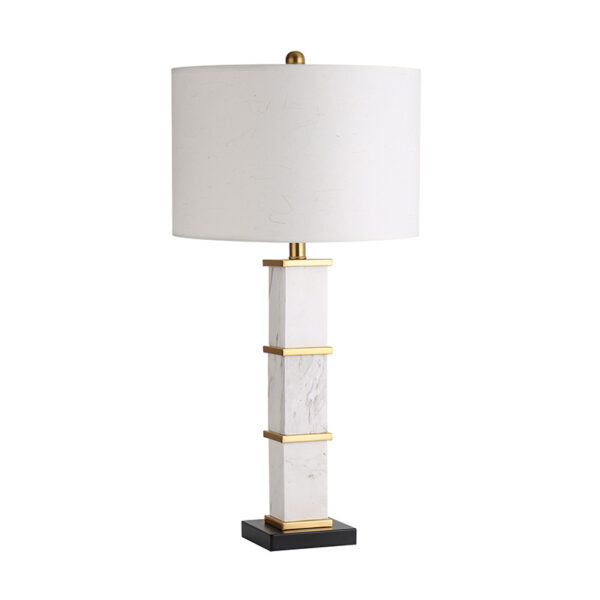 Tischlampe aus weißem Marmor