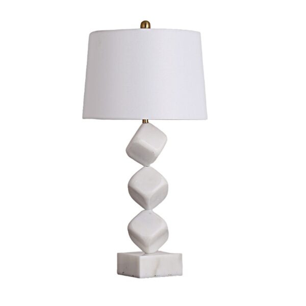 Tischlampe aus geometrischem Marmor