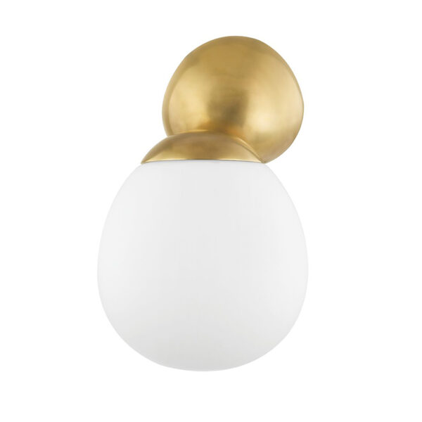 Lâmpada de parede de esfera de vidro branco