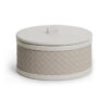 Beige Round Jewelry Box