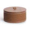 Round Brown Jewelry Box