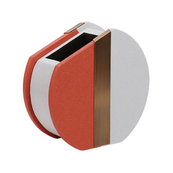 Vase simple en faux cuir
