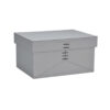 Grey Faux Leather Storage Box
