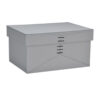 Grey Faux Leather Storage Box
