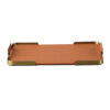 Orange Leather Service Tray