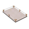 Rectangular Acrylic Leather Tray