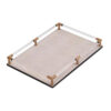 Rectangular Acrylic Leather Tray