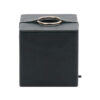 Black Faux Leather Tissue Box
