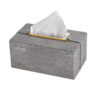 Caja de pañuelo de cuero de decoración del hogar