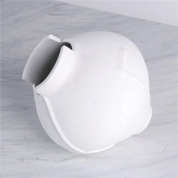 White Round Resin Vase - Image 3