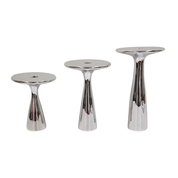 Silver Resin Candle Holder