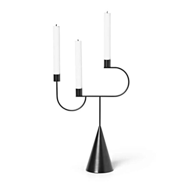 Candelador de hierro negro