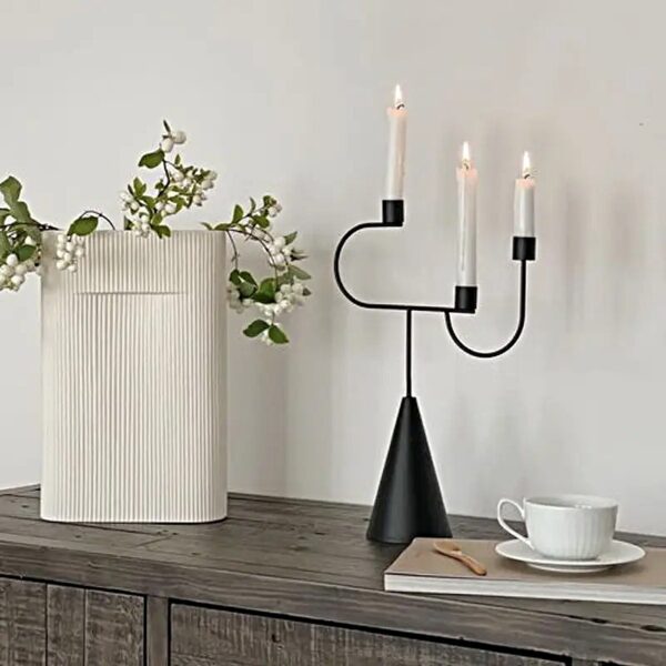 Candelador de hierro negro - Imagen 2