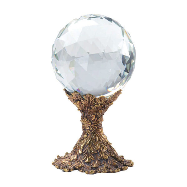 Brass Stand Crystal Ball Decor