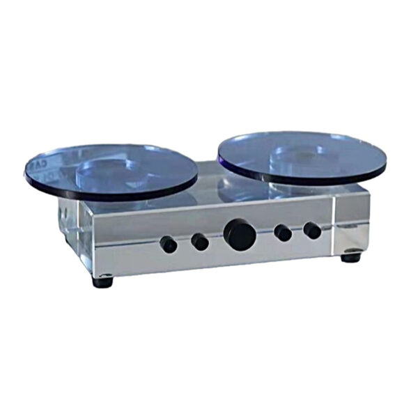 Decoração de mesa de cristal azul