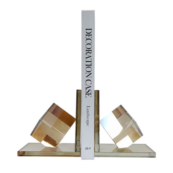 Square Crystal Bookends